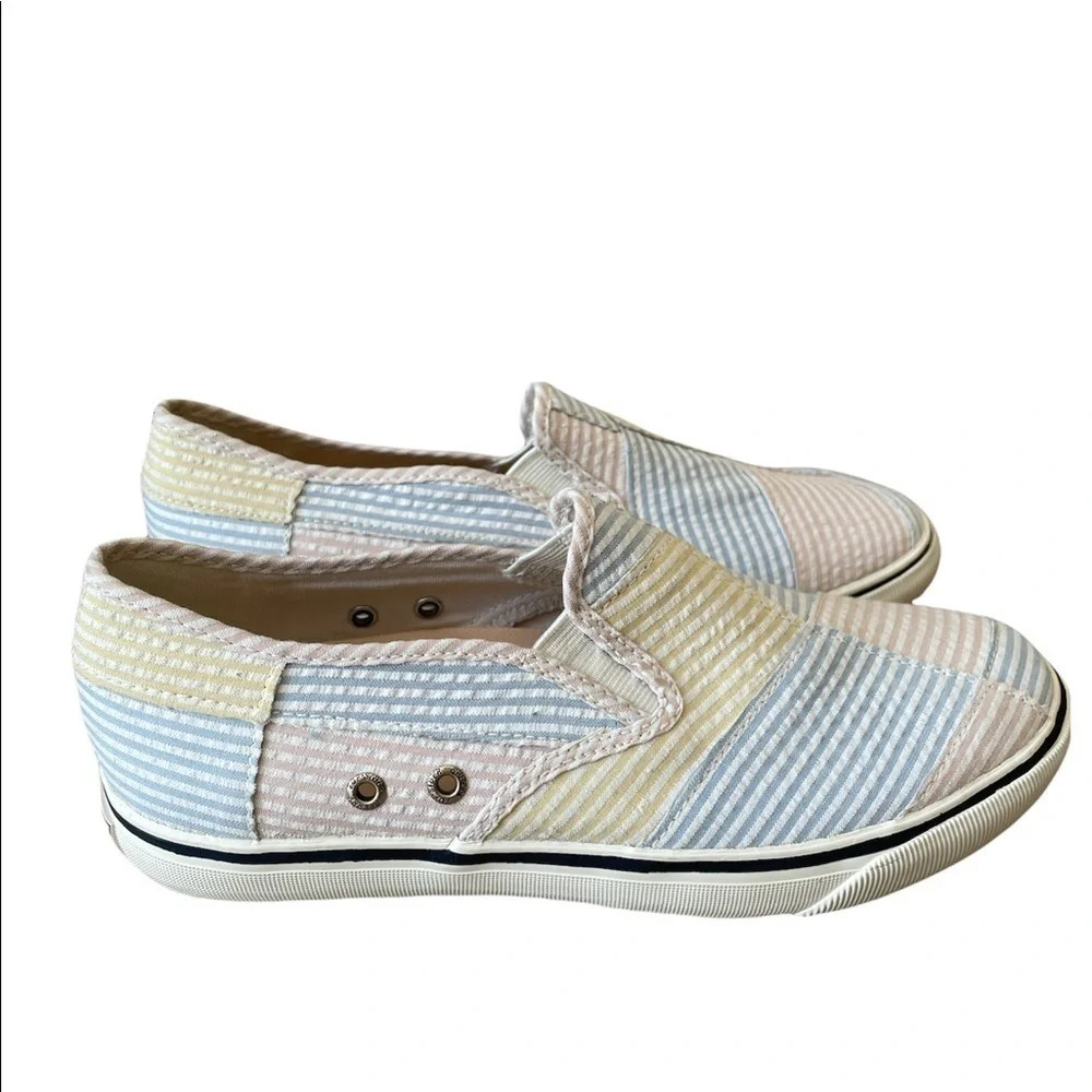 Sperry Top-Sider Pastel Striped Textile Casual Loafers Shoes